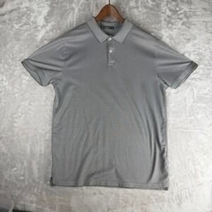 Members Mark Mens Grey Pique Polo Shirt Short Sleeve Size L Large Classic Fit